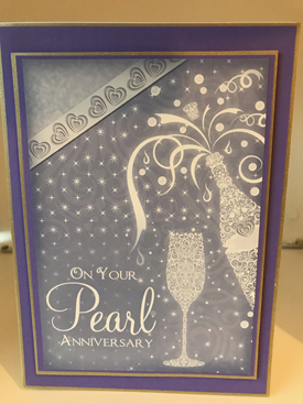 Pearl Wedding Anniversary card