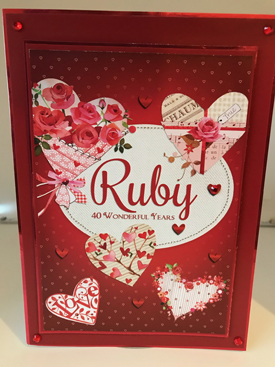 Ruby Wedding Anniversary card